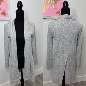 Kim & Cami Heather Gray Front Open Women’s Cardigan (S)